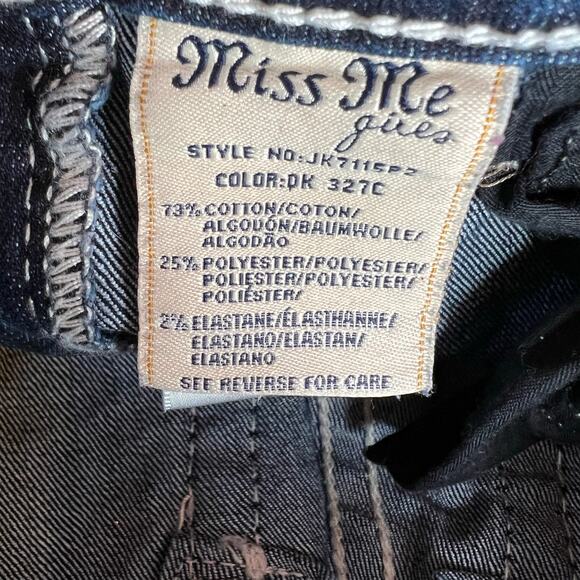 MISS ME Girls Capri Jeans Embellished Floral Sequin JK7115P2 Big Girl Size 7 - Picture 11 of 13
